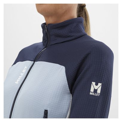 Women's Millet Fusion Grid Fleece Blue/White