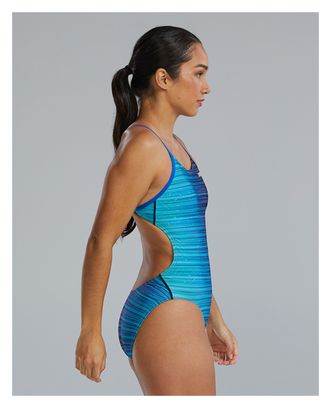 Tyr Durafast Elite Speedwarp Cutoutfit Badpak Blauw Dames