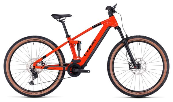 Cube Stereo Hybrid 120 Race 625 Electric Full Suspension MTB Shimano Deore XT 12S 625 Wh 27.5 Spark Orange 2023 Alltricks