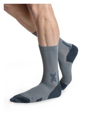 Chaussettes X-Socks Run Discover Crew Gris/Noir