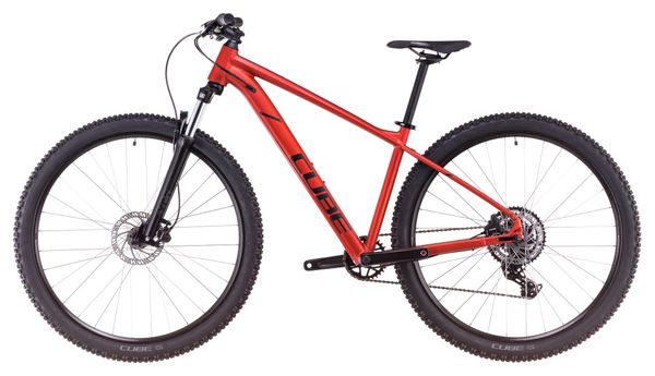 VTT Semi-Rigide Cube Aim Pro Shimano Cues 9V 29'' Rouge Orange Fire 2025