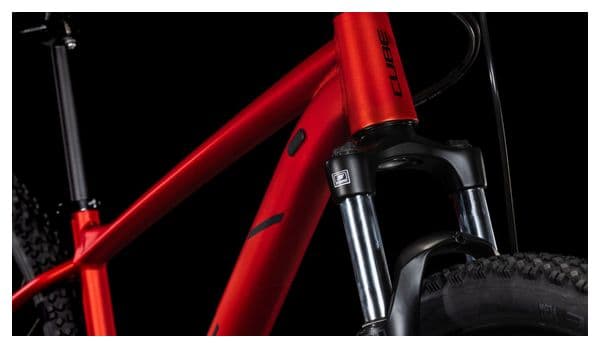 VTT Semi-Rigide Cube Aim Pro Shimano Cues 9V 29'' Rouge Orange Fire 2025