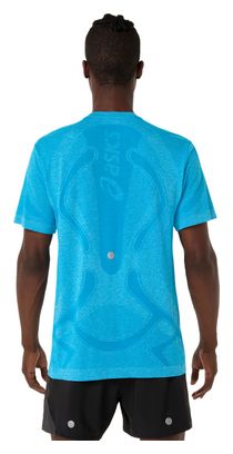 Asics Road Seamless Kurzarm-Shirt Blau Herren