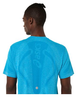 Asics Road Seamless Kurzarm-Shirt Blau Herren