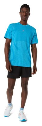 Asics Road Seamless Kurzarm-Shirt Blau Herren