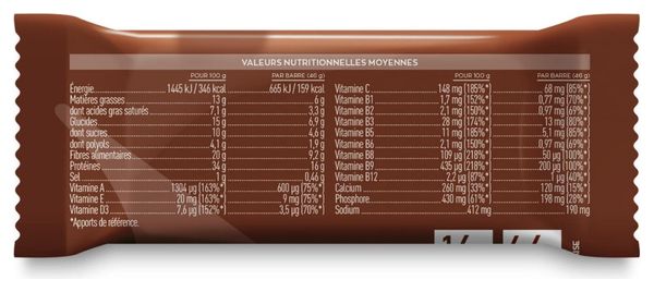 EAFIT La Barre Protéinée Chocolat - Boite de 24 barres