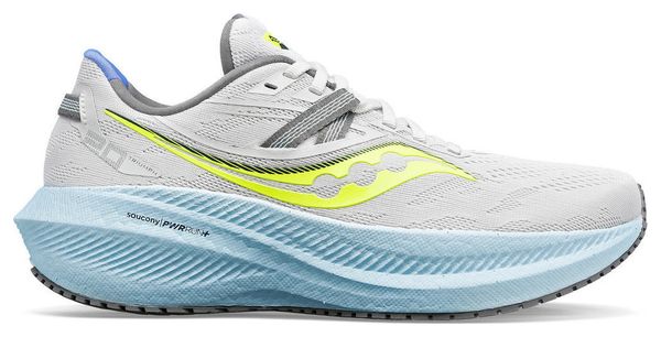 Chaussures de Running Femme Saucony Triumph 20 Blanc Bleu Jaune