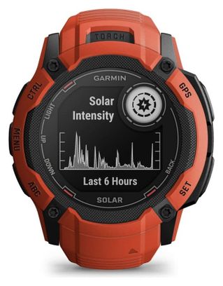 GARMIN Instinct 2X Solar - Montre de sport connectée - Rouge