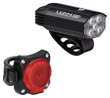 Lezyne Fusion Drive 500+ / Zecto Drive 200+ Paar Fahrradlampen Schwarz