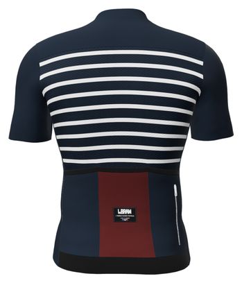Maillot Manches Courtes LeBram Ventoux Marinière Édition Limitée Bleu Blanc Bordeaux