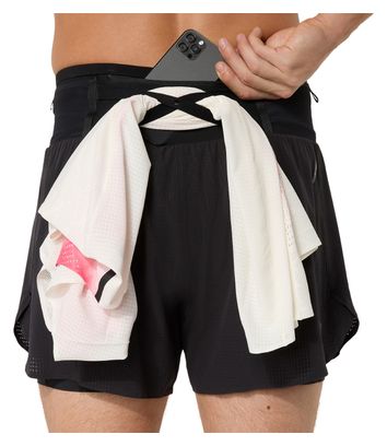 Pantalones cortos Asics Fujitrail Elite negros para hombre