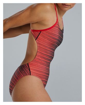 Maillot de bain Tyr Durafast Elite Speedwarp Cutoutfit Rouge Femme