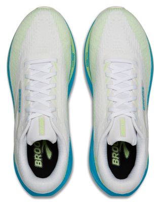 Brooks Ghost Amp Running Shoes for Men, White/Blue/Green
