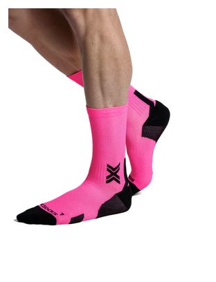 Chaussettes X-Socks Run Discover Crew Rose/Noir