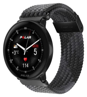 Polar Ignite 3 GPS-Uhr Schwarz mit geflochtenem Garnarmband