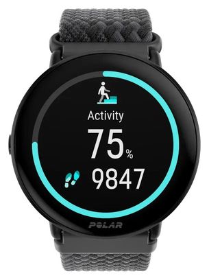 Polar Ignite 3 GPS-Uhr Schwarz mit geflochtenem Garnarmband