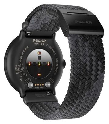 Polar Ignite 3 GPS-Uhr Schwarz mit geflochtenem Garnarmband