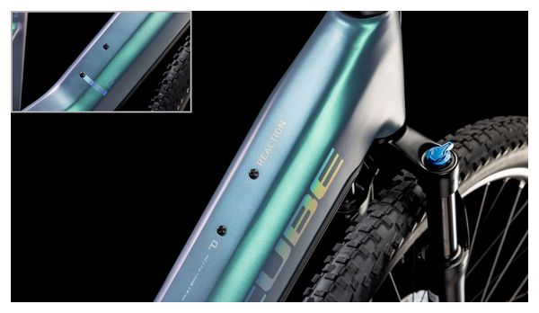 VTT Électrique Semi-Rigide Cube Reaction Hybrid Pro 600 Easy Entry Shimano Deore/Deore XT 12V 600 Wh 27.5'' Bleu Vert Smaragd 2025