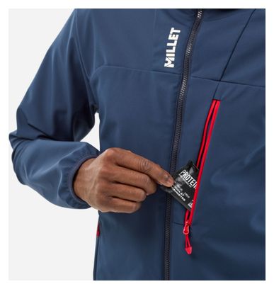 Giacca Softshell Millet Seneca Shield Hoodie blu da uomo