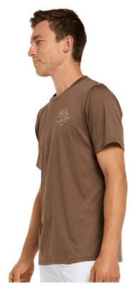 Maglietta Dharco Tech Husk Brown a manica corta da uomo