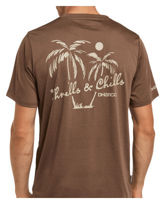 Maglietta Dharco Tech Husk Brown a manica corta da uomo