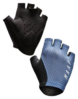 Pair of MAAP Pro Race Mitt Steel Short Gloves Blue