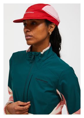 Sudadera polar Peak Performance con media cremallera Aop Freelight Alpha verde/rosa para mujer