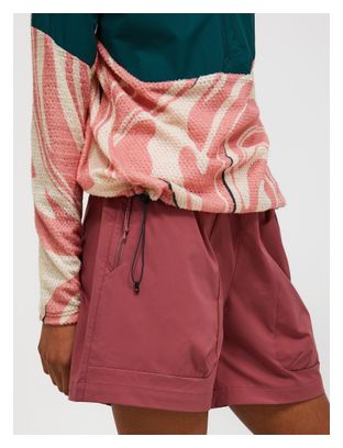 Sudadera polar Peak Performance con media cremallera Aop Freelight Alpha verde/rosa para mujer