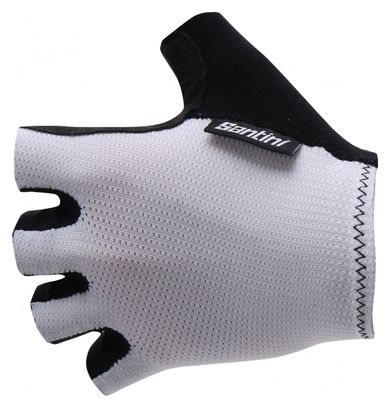 Santini Brisk Mesh Summer Gloves White