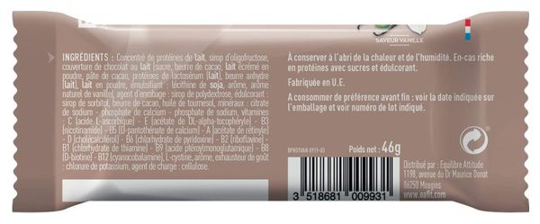 EAFIT Barre Protéinée Présentoir de 24 Barres de 46g - Vanille
