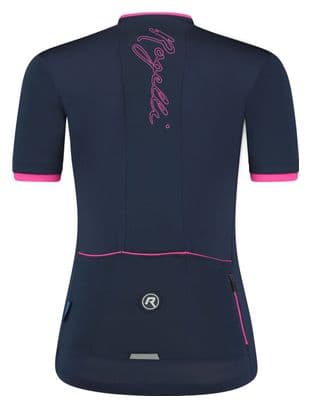 Maillot Manches Courtes Velo Rogelli Essential - Femme - Bleu/Rose