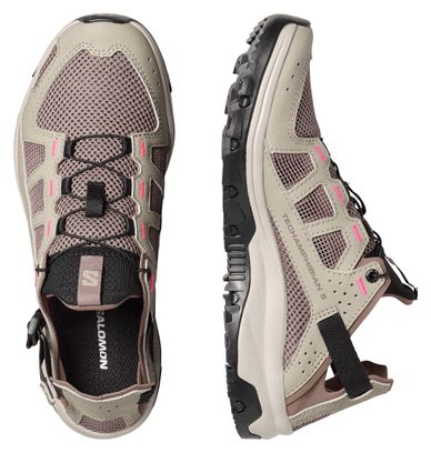 Amphibische Schuhe Salomon Techamphibian 5 Beige/Rosa Damen