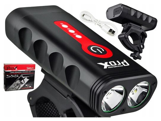 Eclairage de vélo avant 900 Lumen USB Rechargeable