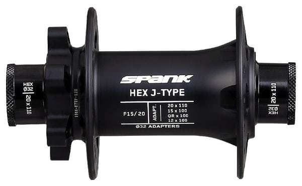 Front Hub Spank HEX J-Type F15 / 20/32 holes Black