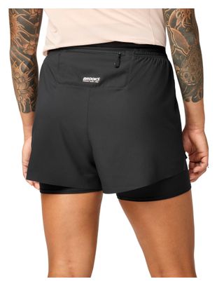 Brooks Cascadia 2-in-1 Shorts, Black, Women's