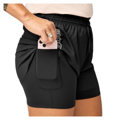 Brooks Cascadia 2-in-1 Shorts, Black, Women's