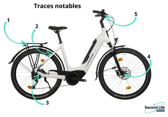 Produit Reconditionné - Vélo Ville Electrique Lapierre E-Urban 6.5 Shimano Altus 9V 500Wh 27.5' Blanc 2022