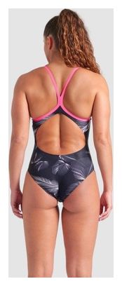 Arena Frozen Leaves Swimsuit Black/Pink Women's