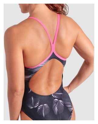 Arena Frozen Leaves Swimsuit Black/Pink Women's