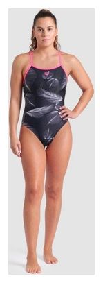 Arena Frozen Leaves Swimsuit Black/Pink Women's