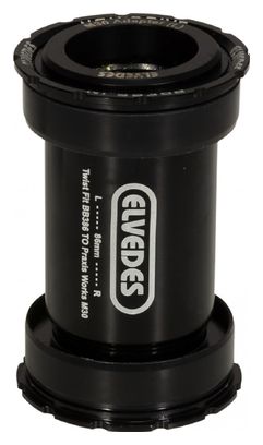 Elvedes Twist Fit BB386 crankstel voor Praxis Zwart