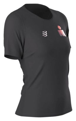 T-Shirt Running Compressport Training Ironman 2025 Noir Femme