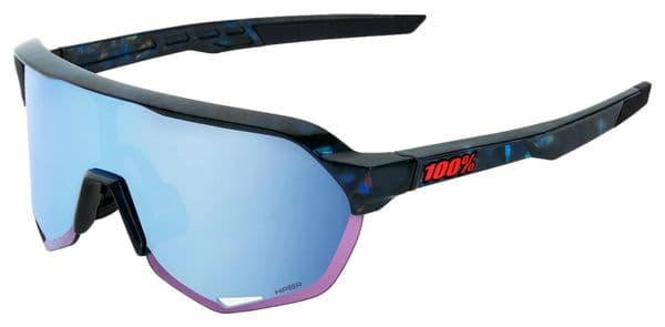 100% Gafas - S2 - Negro Holográfico - Lentes HiPER Espejo Azules