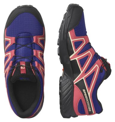 Salomon Speedcross ClimaSalomon Zapatillas de trail impermeables para niños Azul / Rosa