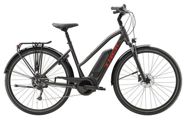 Vélo de Ville Électrique Trek Verve+ 2 Stagger Shimano Acera/Altus 9V 300 Wh Noir 2023
