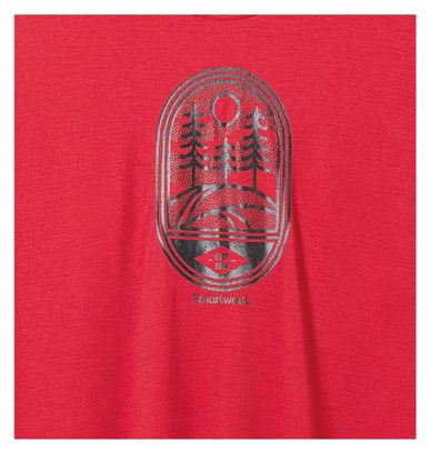 Kurzarm T-Shirt Smartwool Mtn Trail Graphic SST Rot