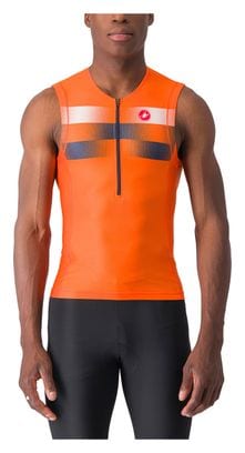 Castelli Free Tri 2 Orange Triathlon Sleeveless Jersey