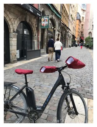 LEON Paire de manchon pour guidon droit - Bordeaux