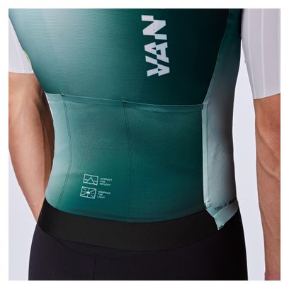Van Rysel RCR-F Kurzarm-Trikot für Herren, Weiß/Grün