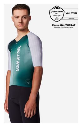 Van Rysel RCR-F Kurzarm-Trikot für Herren, Weiß/Grün